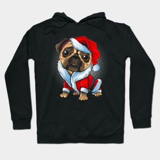 Christmas Santa Pug Hoodie